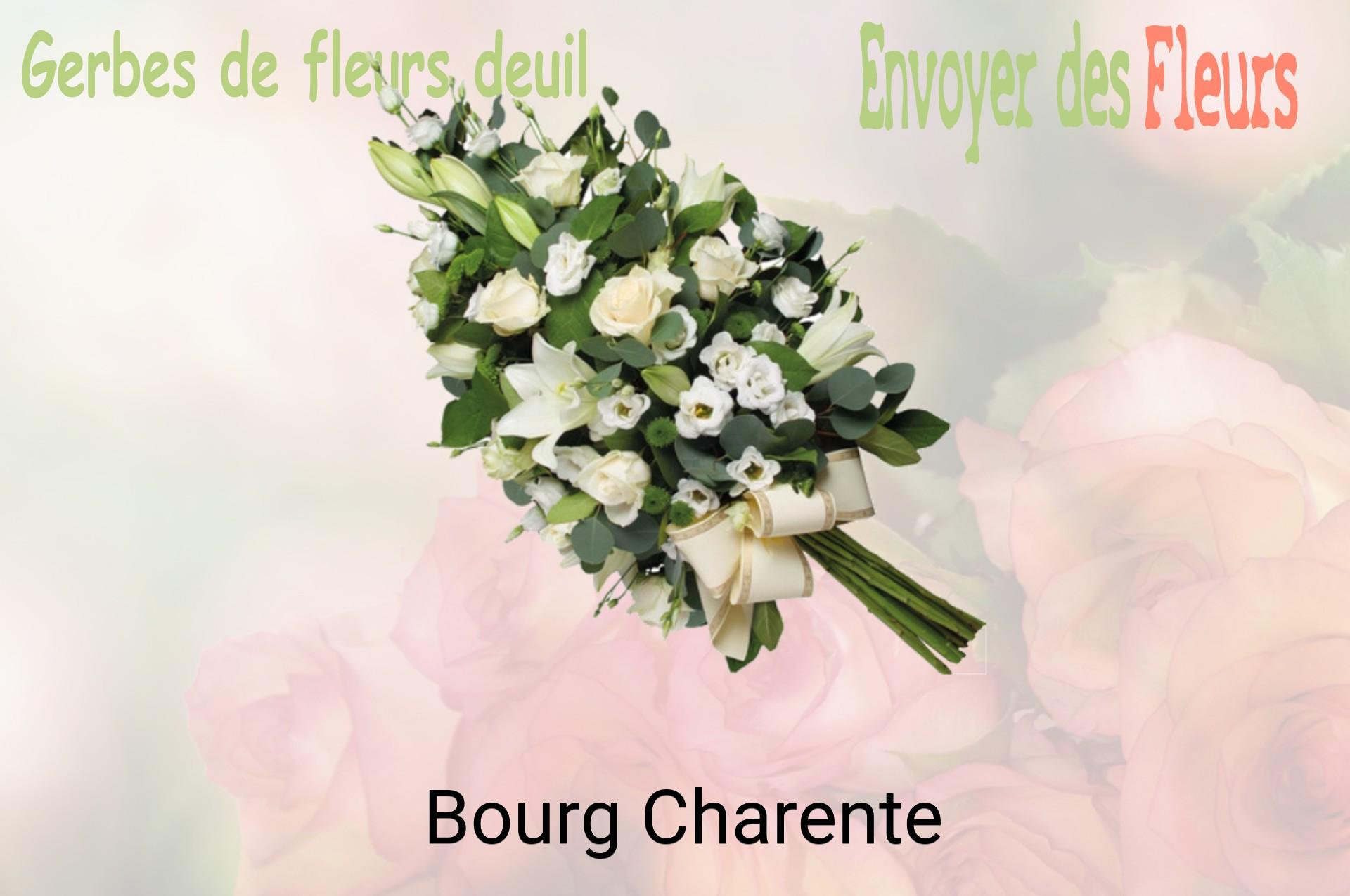 Gerbe de fleurs de deuil livrée à Bourg-Charente